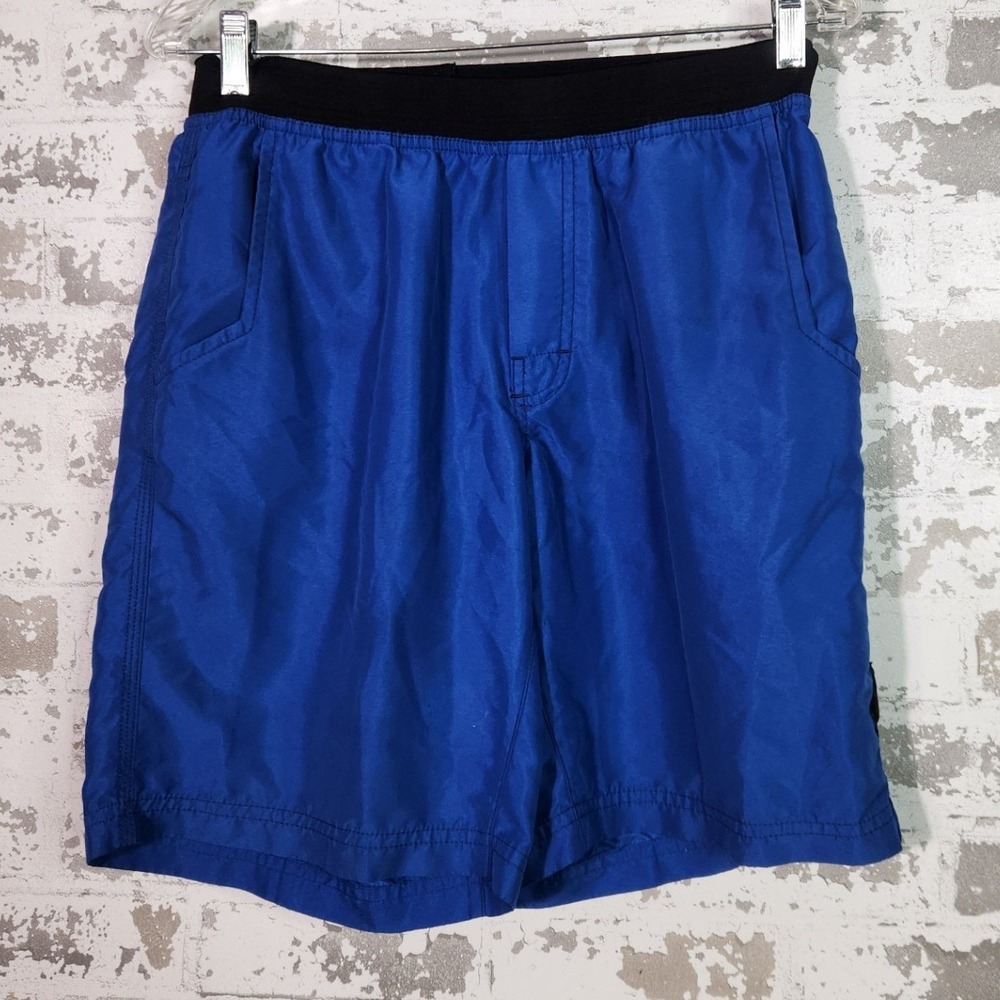 Prana Athletic Shorts Mens Small Blue Elastic Waist Active Gym Gorpcore Hiking